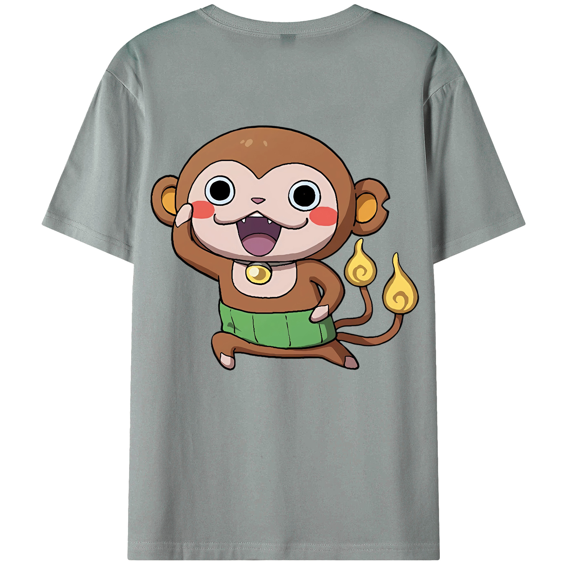 （画像用） 妖怪ウォッチ Yo-kai Watch 綿100％ メンズ半袖Tシャツ（バックプリント） 通気性